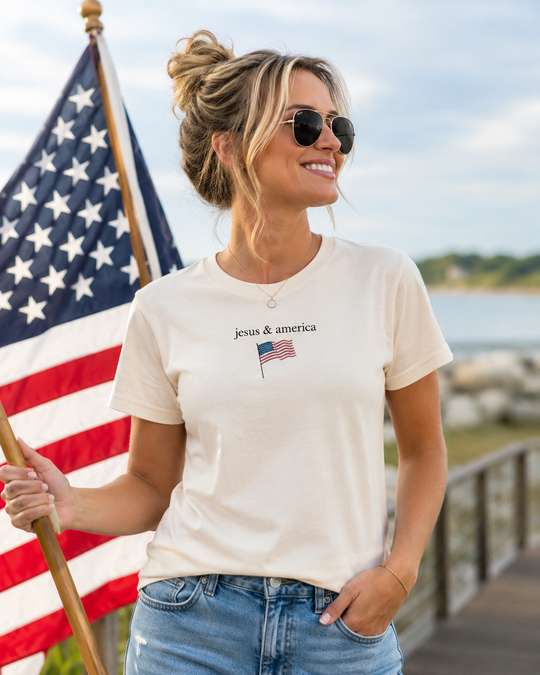jesus & america organic t-shirt