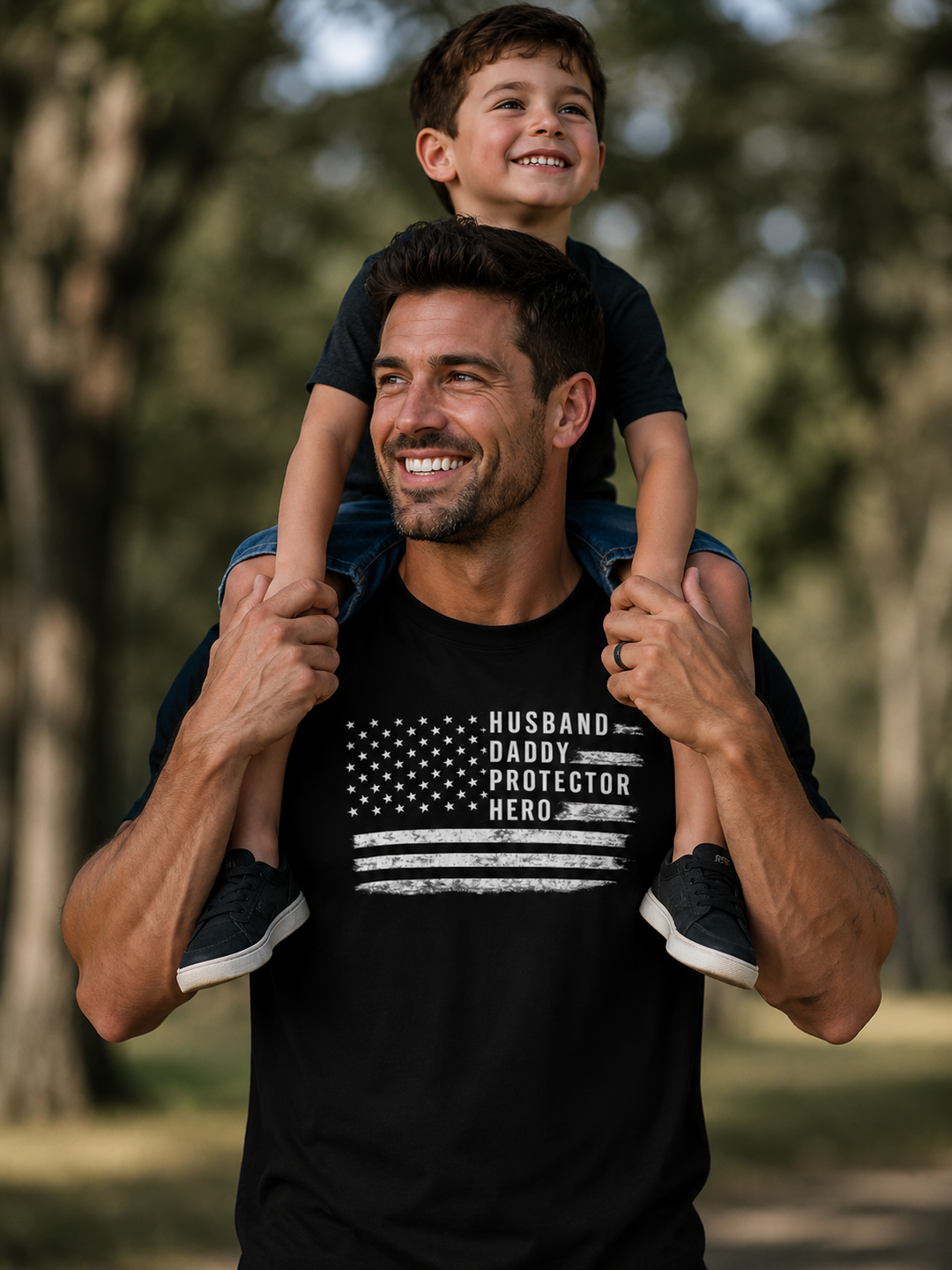 Husband Daddy Protector Hero Organic t-shirt