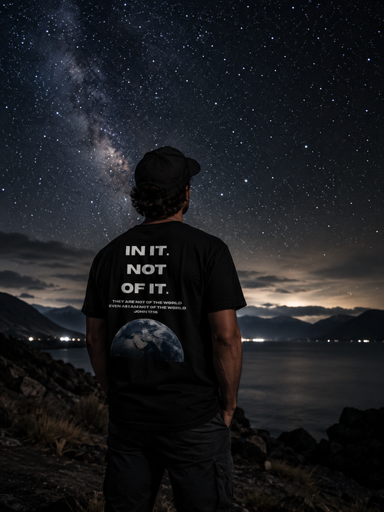 In it, not of it, organic t-shirt