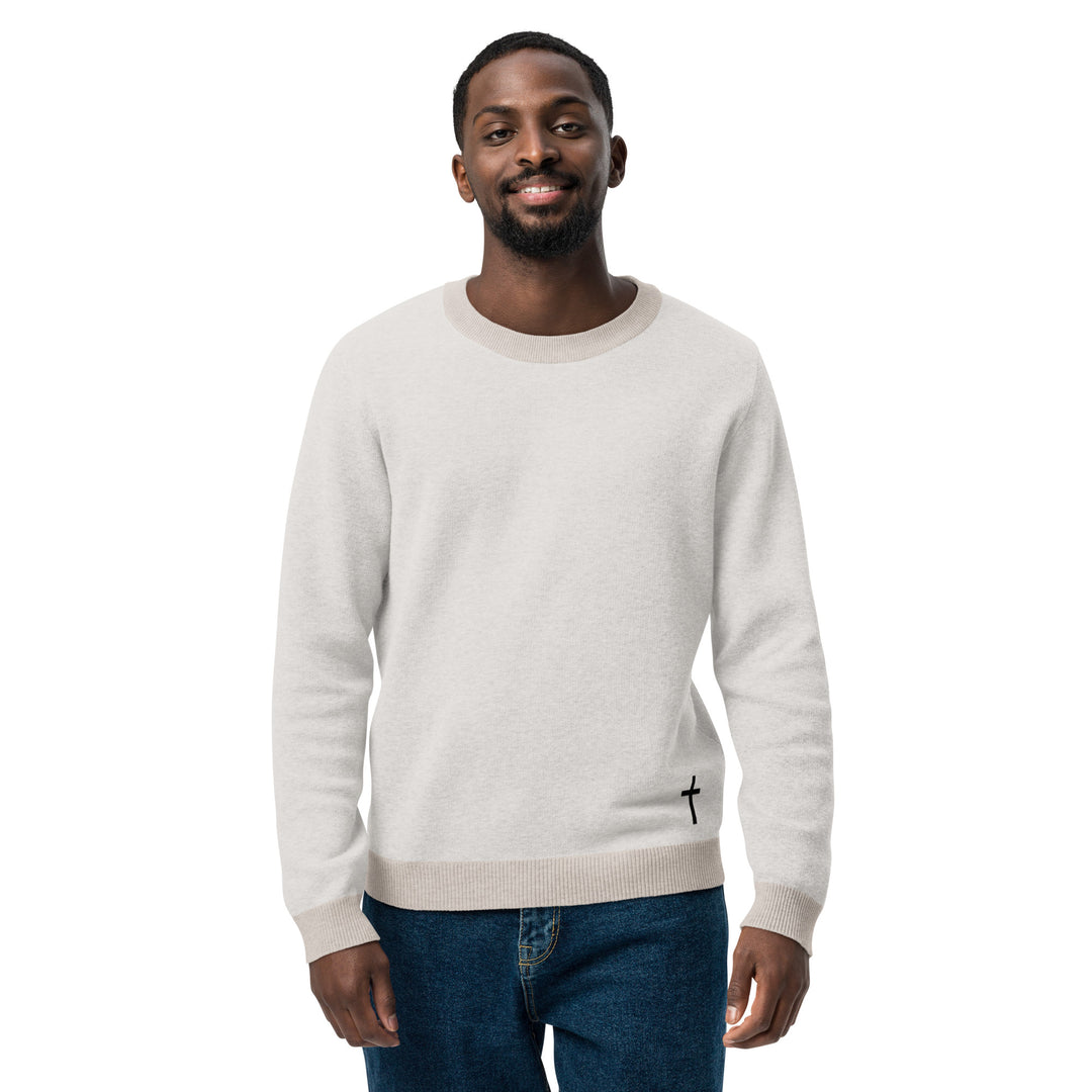 Simply Jesus Mens Knitted Crew Neck Sweater