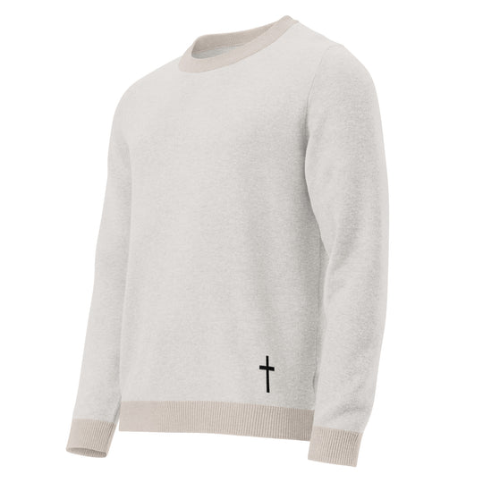 Simply Jesus Mens Knitted Crew Neck Sweater