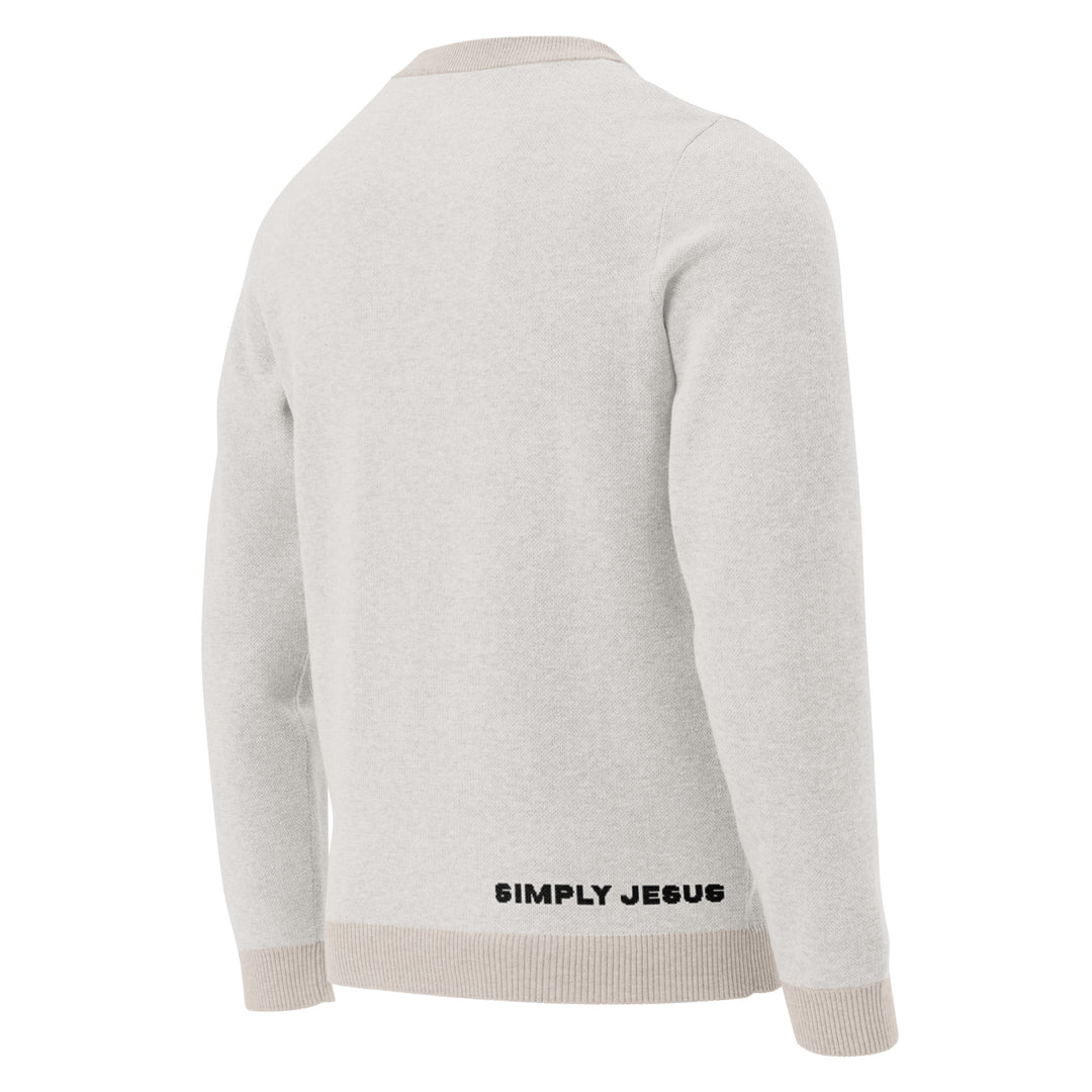 Simply Jesus Mens Knitted Crew Neck Sweater
