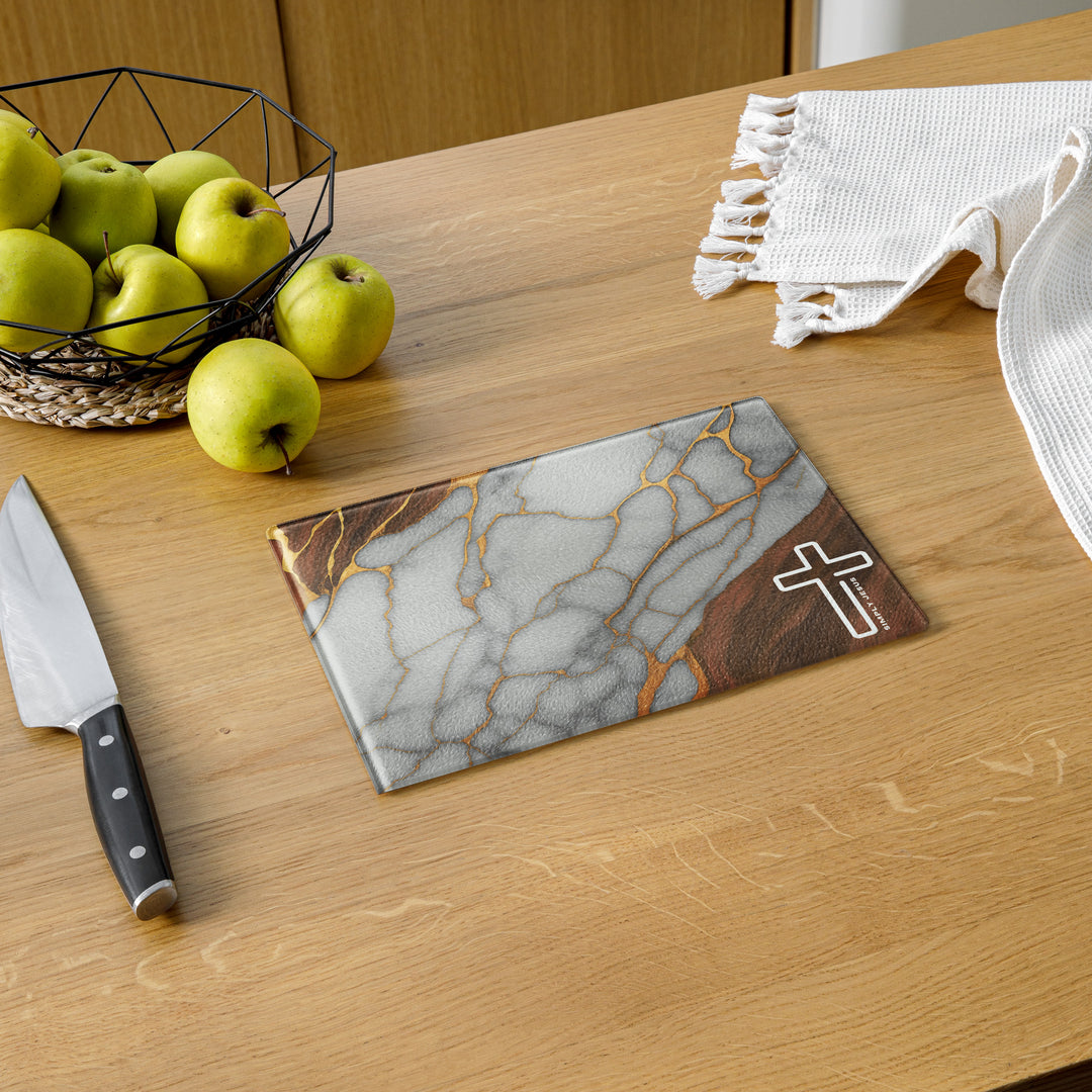 Simply Jesus Glass Cutting Board