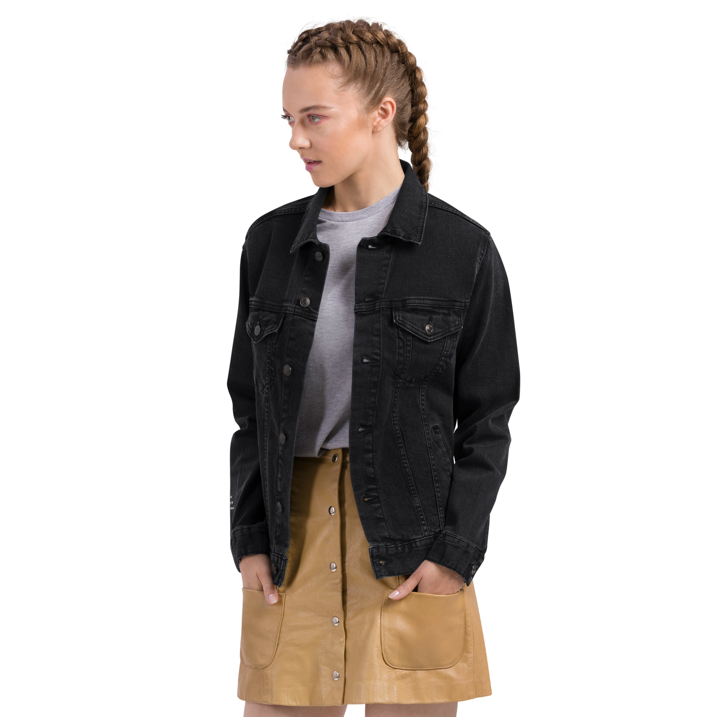 God is Always With Me - Black Denim Jacket