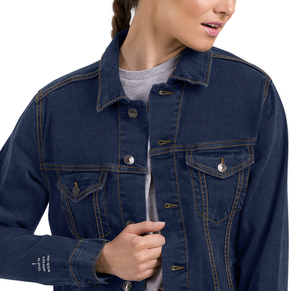 God is Always With Me - Denim Jacket