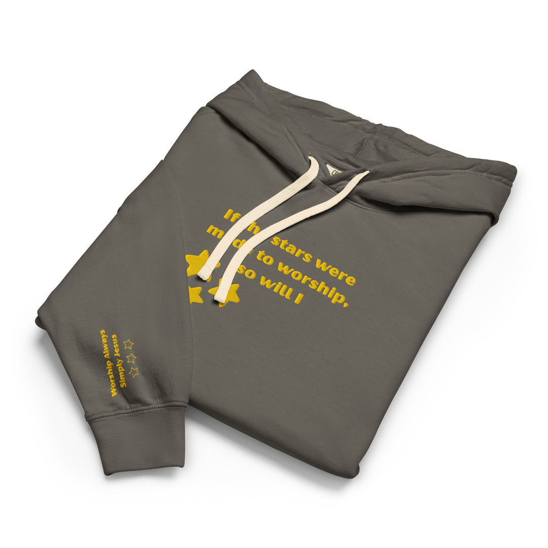 If the Stars Were Made to Worship Ladies Garment-Dyed Lightweight Hoodie